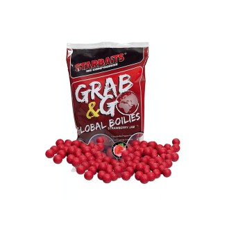 STARBAITS Boilies Grab Go Global Strawberry 14mm 1kg