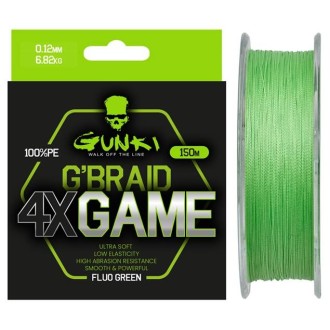GUNKI Splétaná šňůra G Braid 4X Game 150m