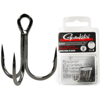 GAMAKATSU Trojháček Treble 18 Short Shank Black 6ks