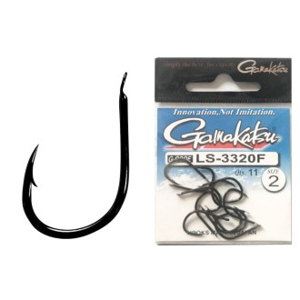 GAMAKATSU Háček LS-3320F New Label Hooks Black 12 ks Vel.4