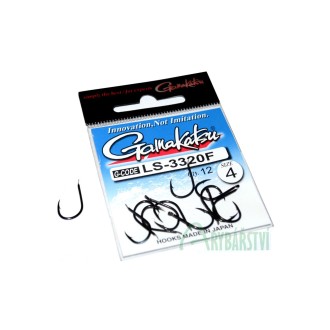 GAMAKATSU Háček LS-3320F New Label Hooks Black 12 ks Vel.4