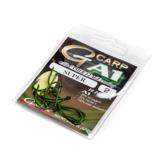 GAMAKATSU Háček G-Carp A1 Camouflage Green Coating Super