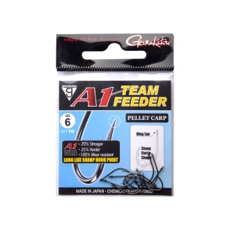 GAMAKATSU Háček A1 Team Feeder Eyed Hooks Pellet Carp