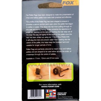 FOX Zarážky na Pelety Edges Pellet Pegs Clear