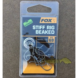 FOX Háček Edges Armapoint Stiff Rig Beaked Barbless