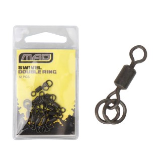MAD Obratlík Double Rig Swivel 12 ks Vel.8