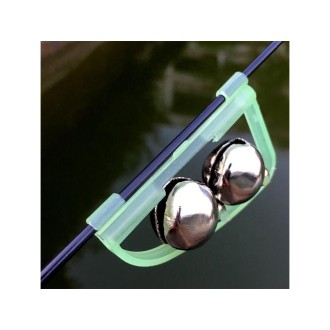 SPRO Rolnička s klipem na prut Neon Clip Double Bell GlowStick Holder