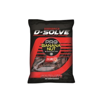 STARBAITS Rozpustné boilie D-Solve Boilies Pro Banana Nut 2.5kg 20mm