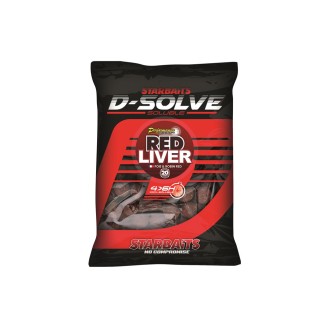 STARBAITS Rozpustné boilie D-Solve Boilies Red Liver 2.5kg 20mm