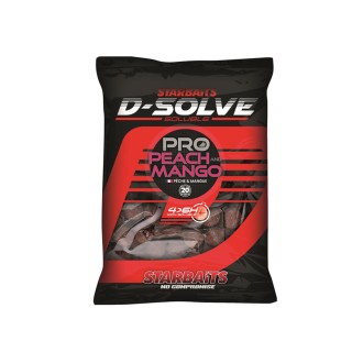 STARBAITS Rozpustné boilie D-Solve Boilies Pro Peach Mango 2.5kg 20mm