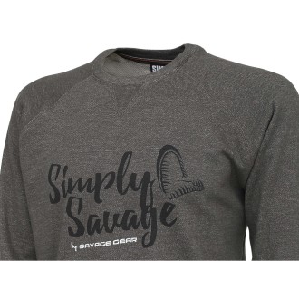 SAVAGE GEAR Mikina Simply Savage Sweater Melange Grey