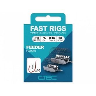 SPRO Feederový návazec C-TEC Fast Rigs Classic Feeder 75 cm 10 ks