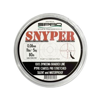 SPRO Splétaná šňůra Snyper Braid Green 80m 0.08mm