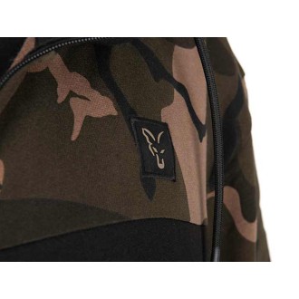 FOX Mikina LW Black Camo Split Zip Hoody