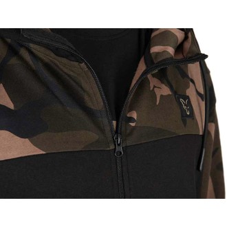 FOX Mikina LW Black Camo Split Zip Hoody