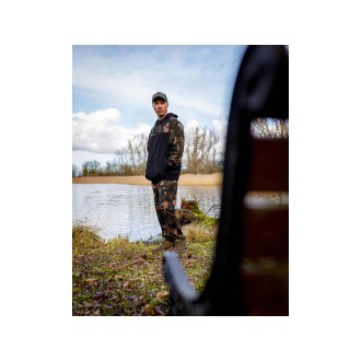 FOX Mikina LW Black Camo Split Zip Hoody