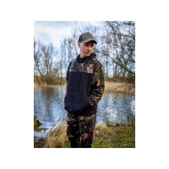 FOX Mikina LW Black Camo Split Zip Hoody