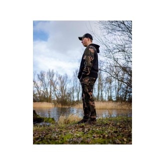 FOX Mikina LW Black Camo Split Zip Hoody