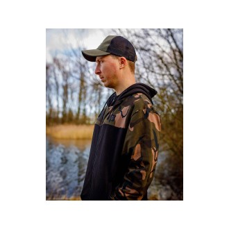 FOX Mikina LW Black Camo Split Zip Hoody