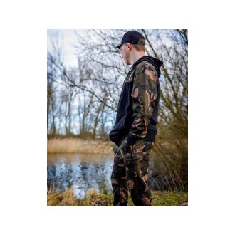 FOX Mikina LW Black Camo Split Zip Hoody