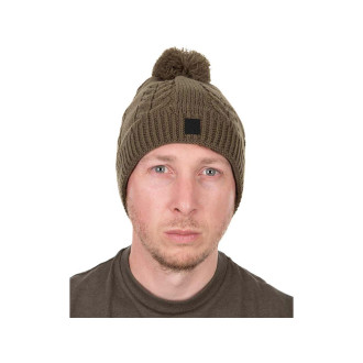 FOX Čepice Khaki Knitted Bobble Hat