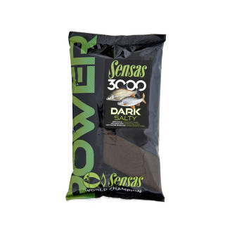 SENSAS Krmítková směs 3000 Power Dark Salty 1kg